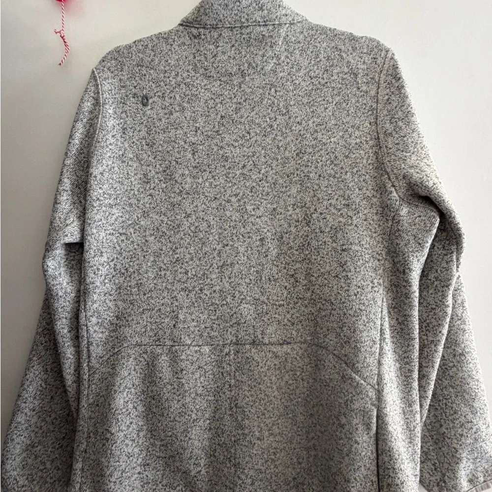 Figs On-Shift Sweater Knit Women's Gray Fleece Jacket $98 sz XL zip scrubs - Picture 11 of 12